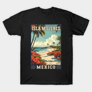 Isla Mujeres Mexico Tropical Paradise Travel Art T-Shirt